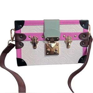 Pink Shoulder bag with Twilly